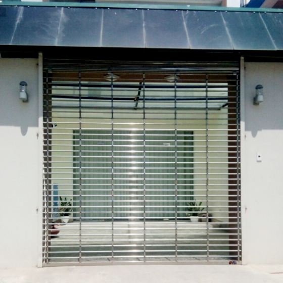 CỬA CUỐN SONG NGANG INOX PHI TRÒN ∅ 19